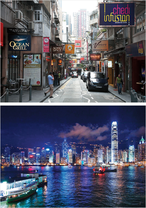 1 트렌디한 감성을 느낄 수 있는 핫 플레이스 소호  /  2 홍콩의 화려함을 대변하는 야경
